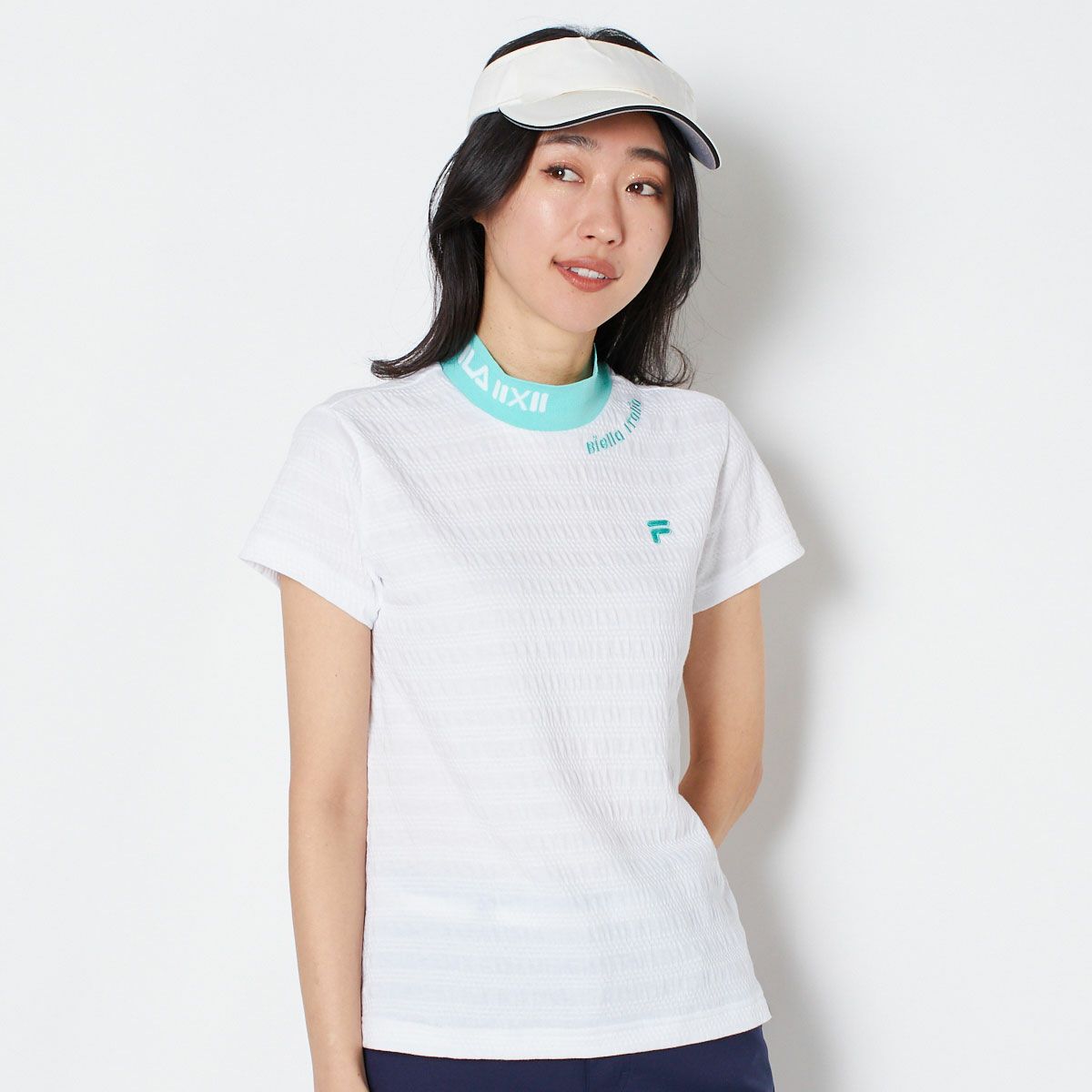 【OUTLET】【FILA(フィラ)】杢シャーリングニットモックネックシャツ