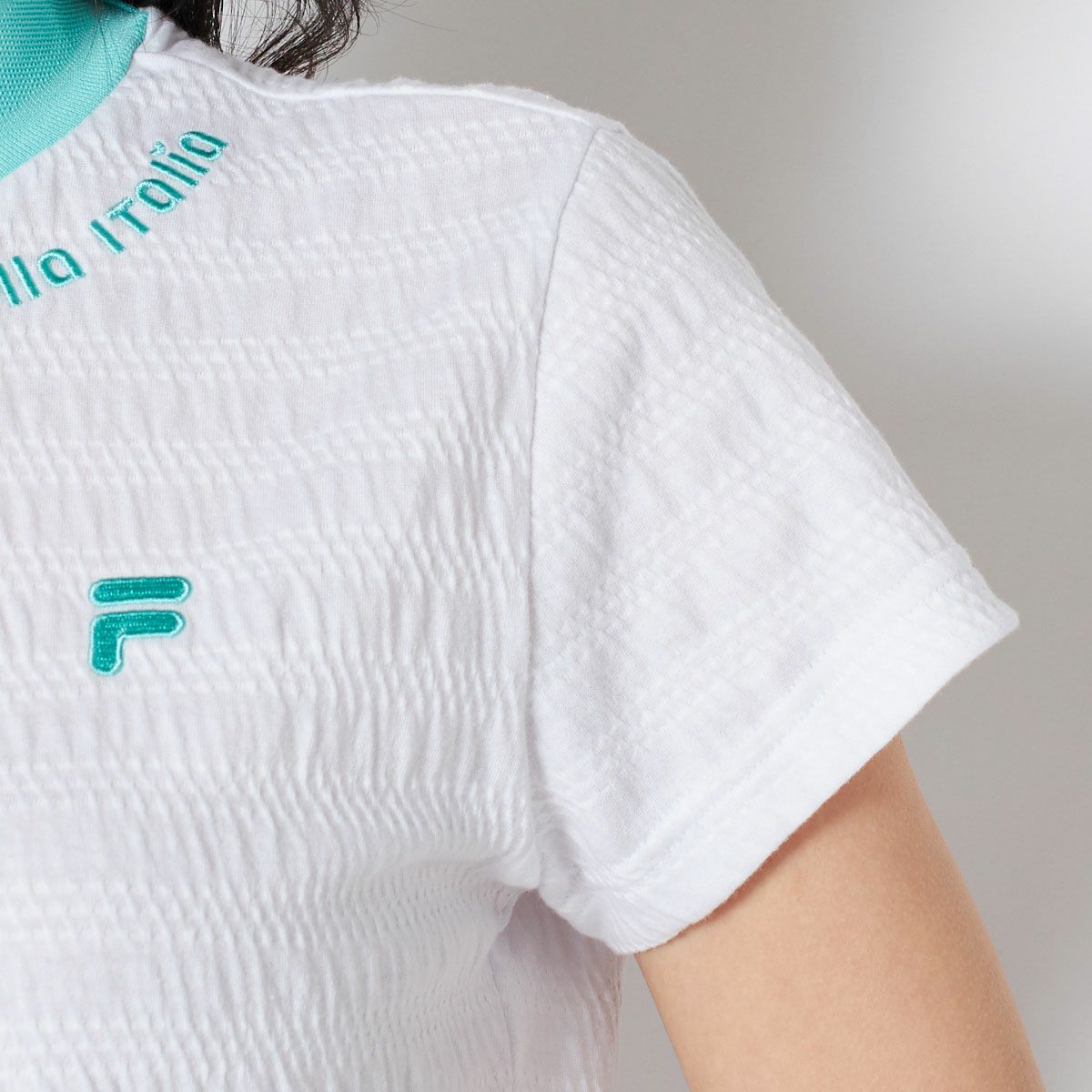 【OUTLET】【FILA(フィラ)】杢シャーリングニットモックネックシャツ