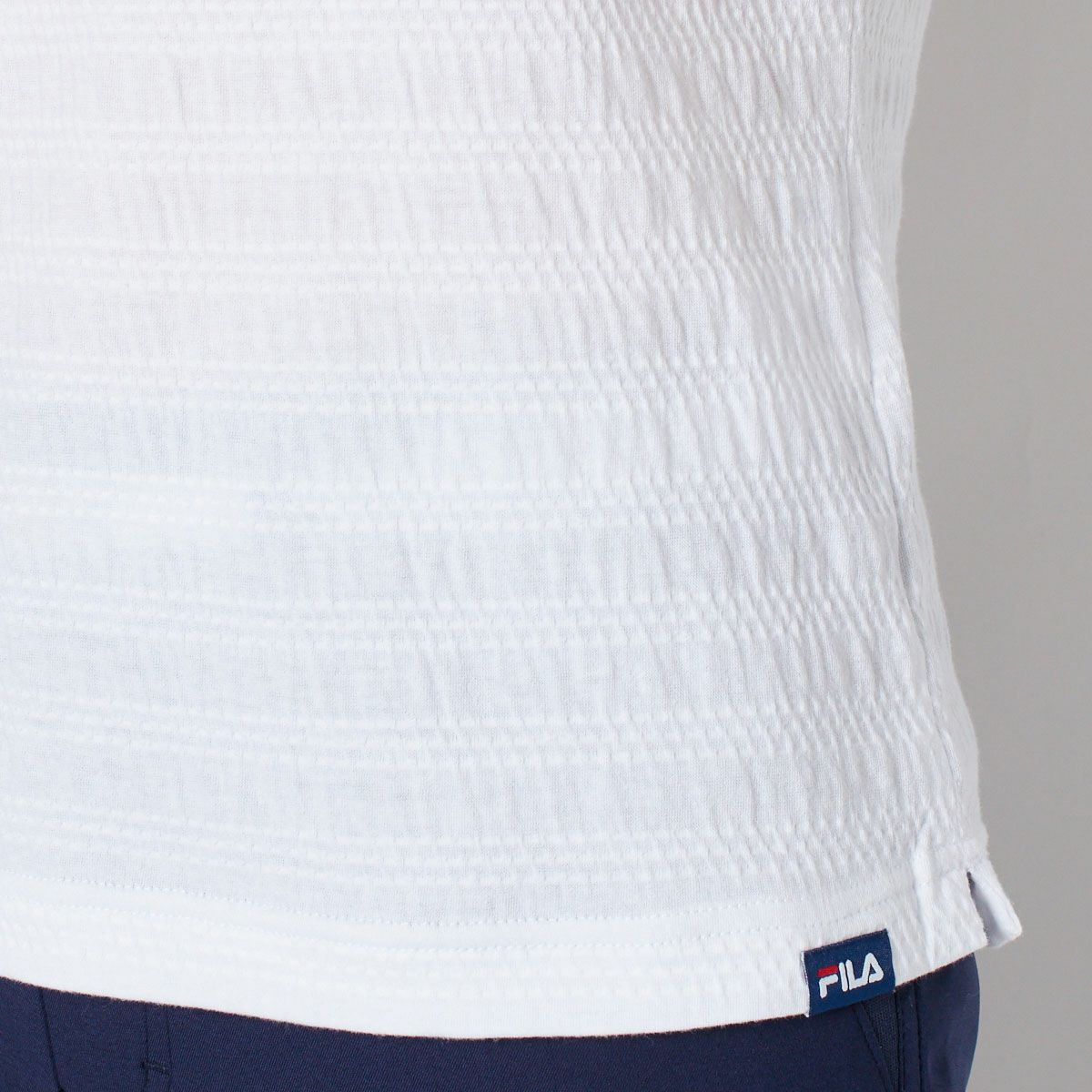 【OUTLET】【FILA(フィラ)】杢シャーリングニットモックネックシャツ