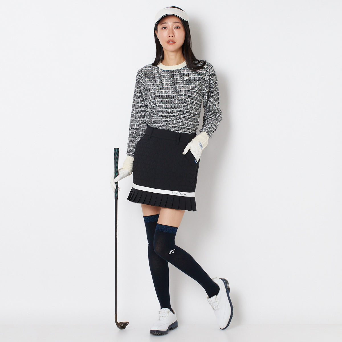 【OUTLET】【FILA(フィラ)】ストレッチタフタ中綿スカート