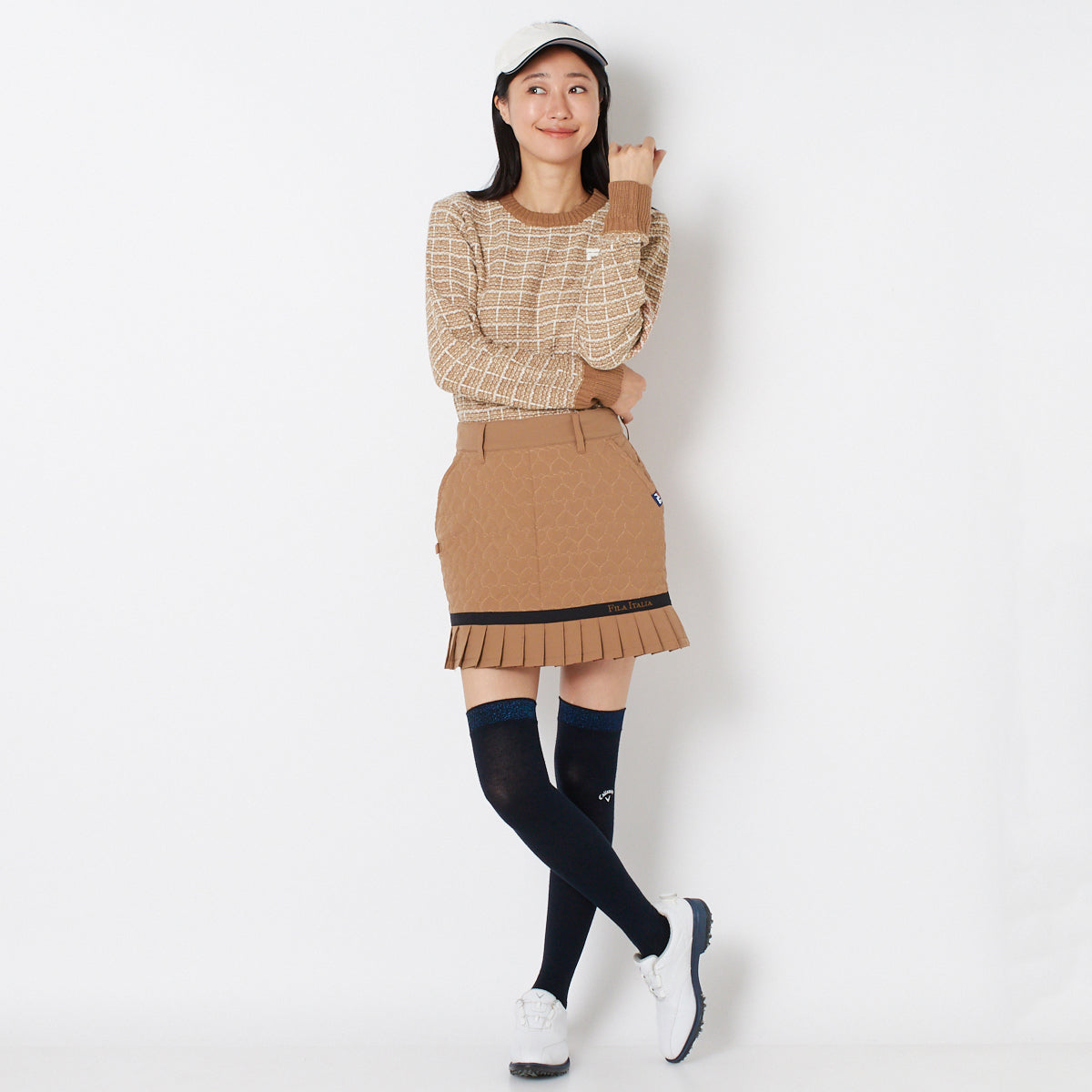 【OUTLET】【FILA(フィラ)】ストレッチタフタ中綿スカート