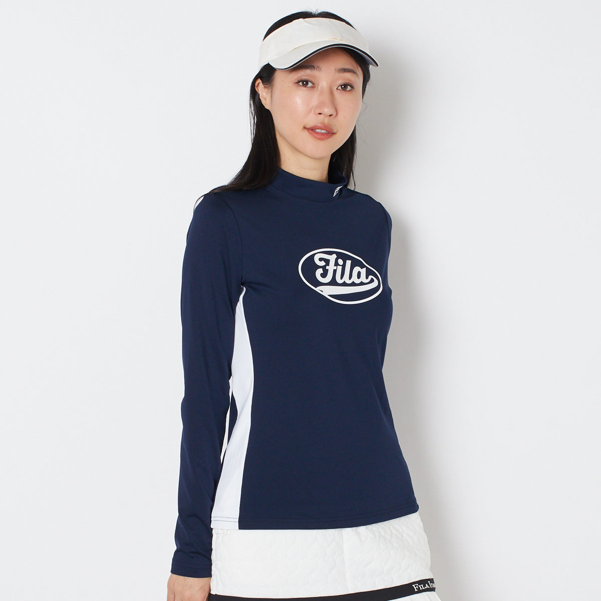 【OUTLET】【FILA(フィラ)】ECO裏起毛ベア天竺長袖モックネックシャツ