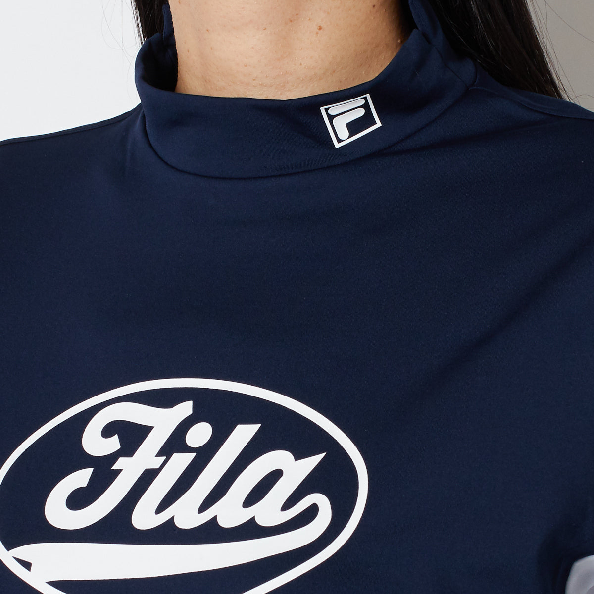 【OUTLET】【FILA(フィラ)】ECO裏起毛ベア天竺長袖モックネックシャツ