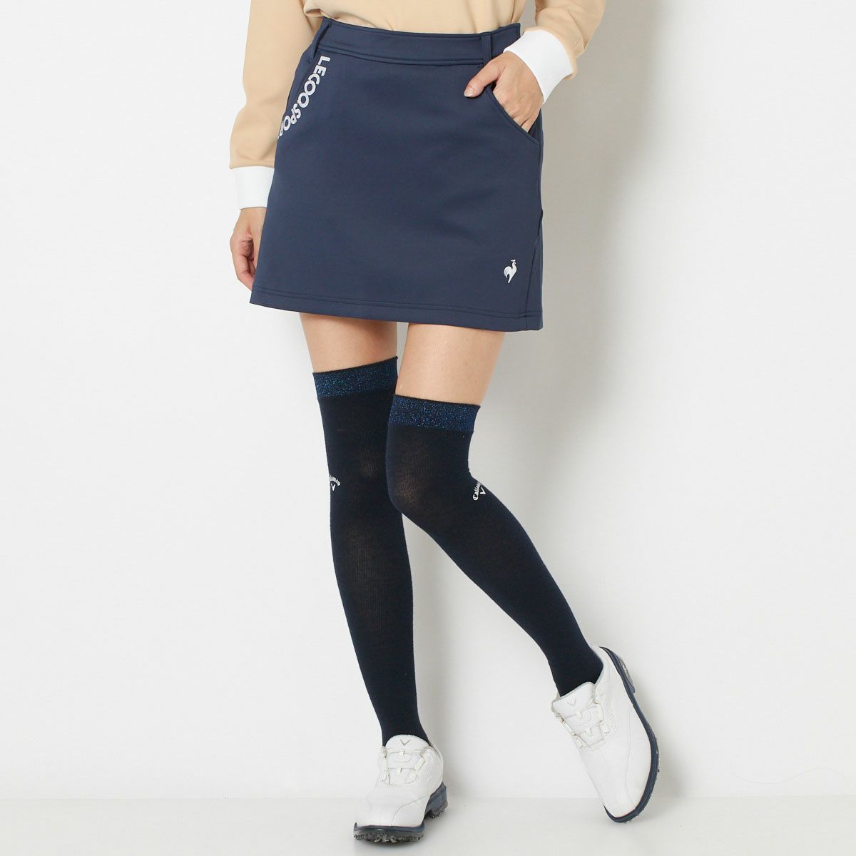 【OUTLET】【le coq GOLF】【2023秋冬】スフレダンボールスカート