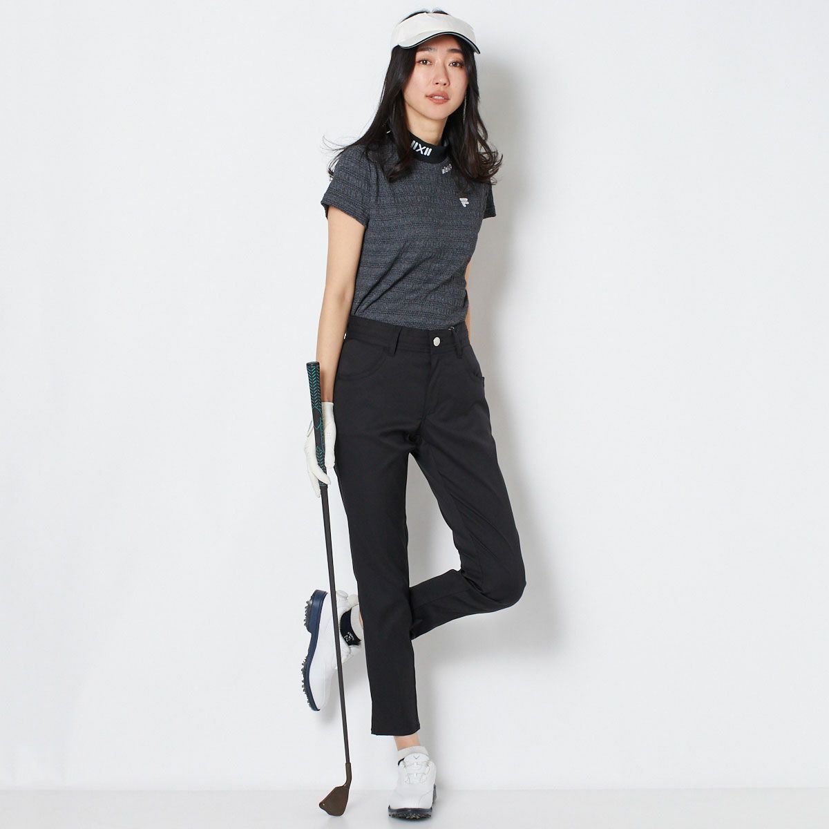【OUTLET】【FILA（フィラ）】吸水撥水ハイテンションツイル９分丈パンツ