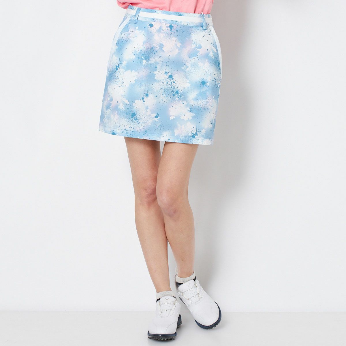 【OUTLET】【キャロウェイ】8WAYストレッチフラワープリントスカート