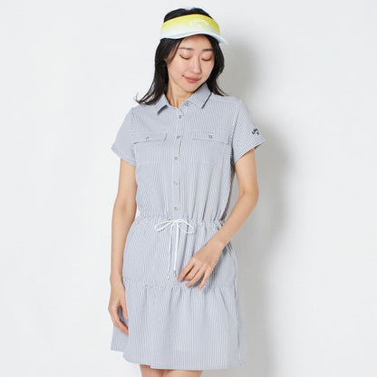 【OUTLET】【キャロウェイ】8WAYストレッチストライプワンピース