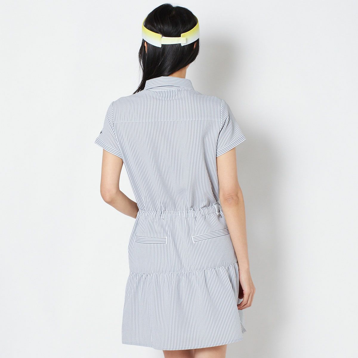 【OUTLET】【キャロウェイ】8WAYストレッチストライプワンピース