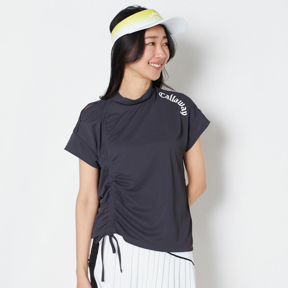 【OUTLET】【キャロウェイ】クローズドメッシュモックネックシャツ