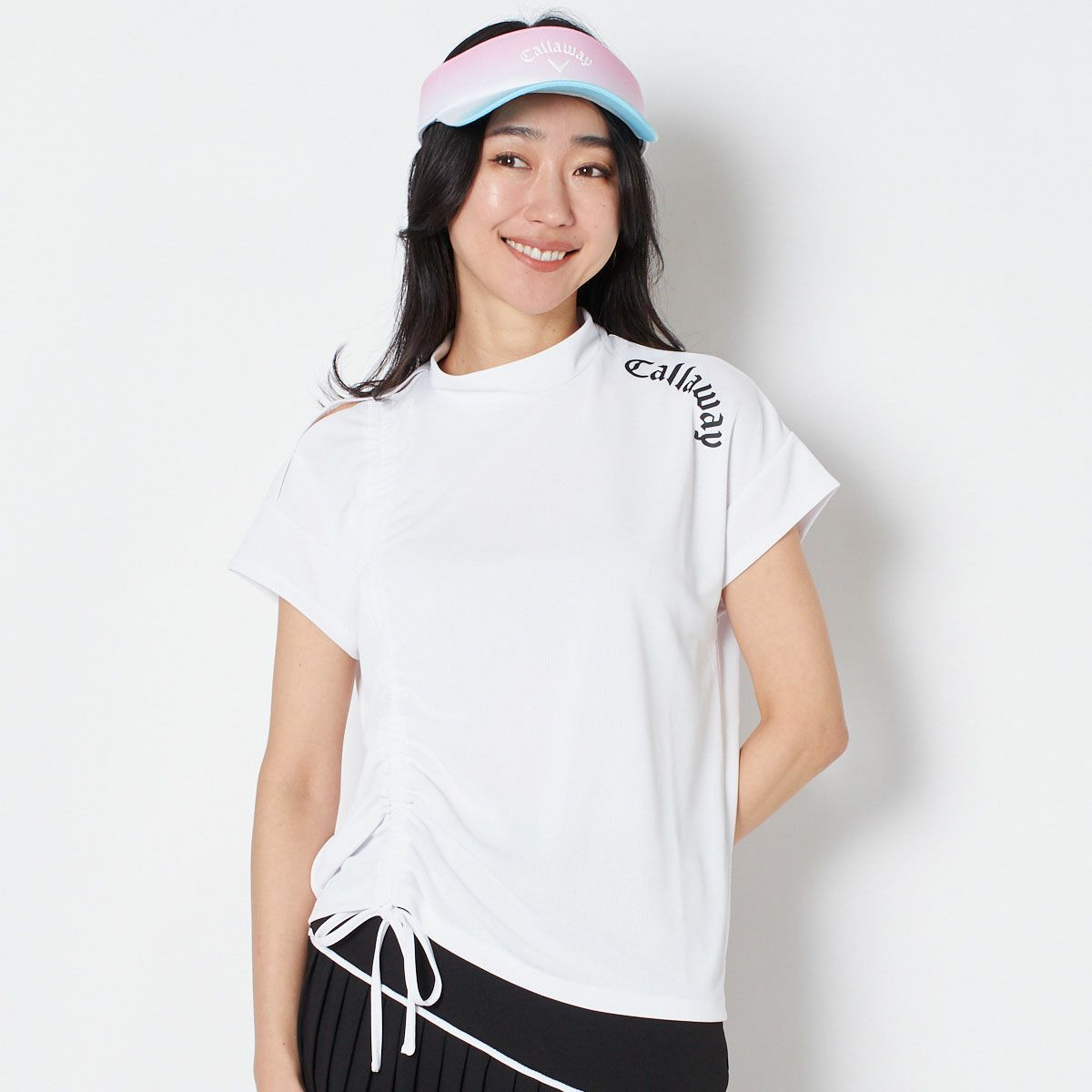 【OUTLET】【キャロウェイ】クローズドメッシュモックネックシャツ
