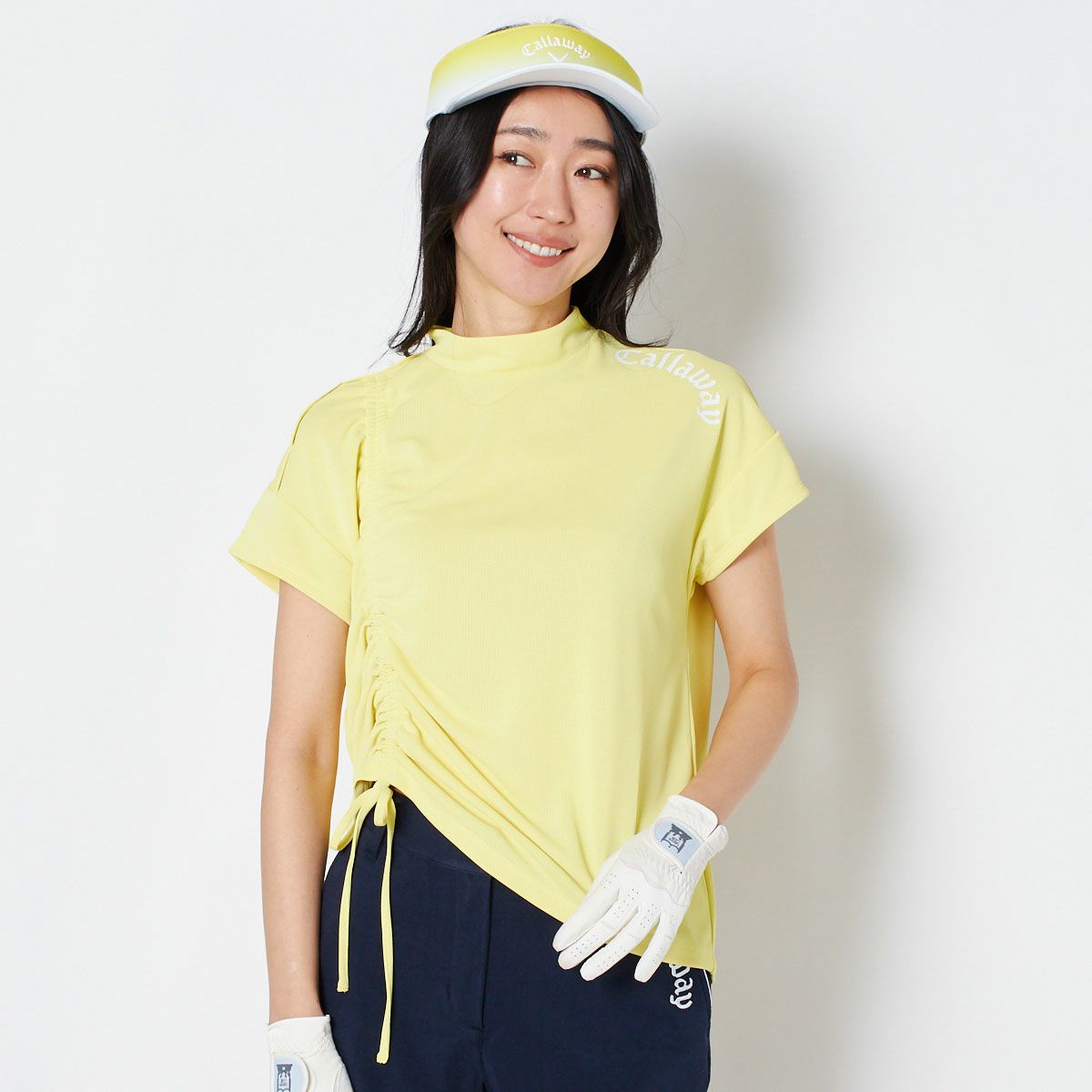 【OUTLET】【キャロウェイ】クローズドメッシュモックネックシャツ