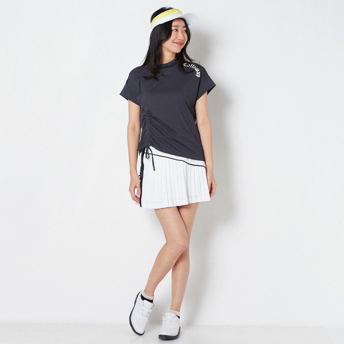 【OUTLET】【キャロウェイ】クローズドメッシュモックネックシャツ