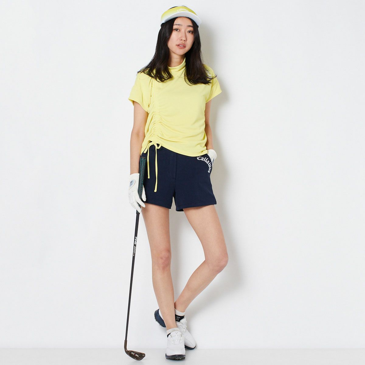 【OUTLET】【キャロウェイ】クローズドメッシュモックネックシャツ