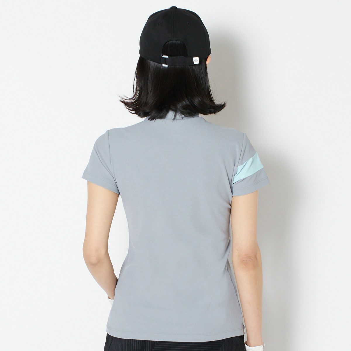 【OUTLET】【DESCENTE GOLF】リサイクルソロテックス鹿の子モックネックシャツ