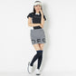 【OUTLET】【DESCENTE GOLF】リサイクルメランジ4WAYストレッチツイルロゴプリントスカート
