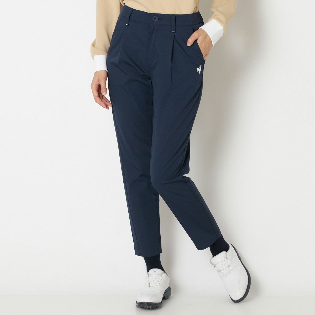 【OUTLET】【le coq GOLF】【2023秋冬】9分丈タックパンツ