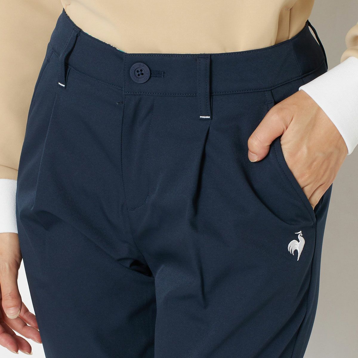 【OUTLET】【le coq GOLF】【2023秋冬】9分丈タックパンツ