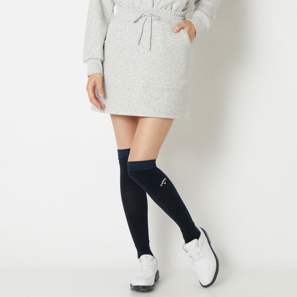 【OUTLET】【le coq GOLF】【2023秋冬】ラテカラースカート
