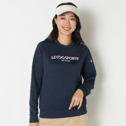 【OUTLET】【le coq GOLF】【2023秋冬】キルティングロゴプルオーバー